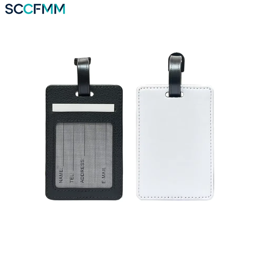 SCCFMM 30Pcs Fashionable Waterproof Sublimation‑for Blank Creative Gift Bus Card Holders Luggage Tag Work ID Badge PU Work Permi