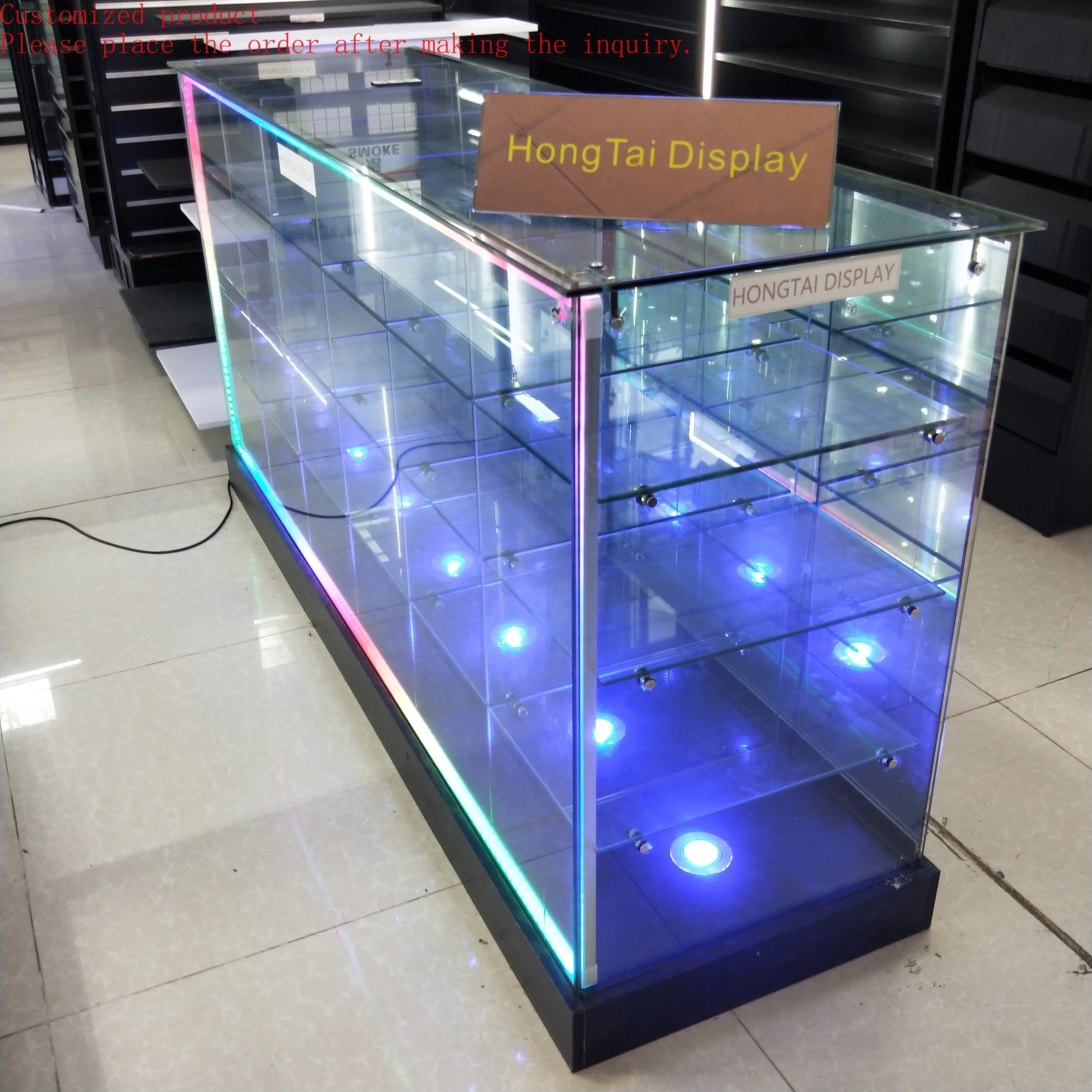 

Custom. Многоцветный измененный новый дизайн, демонстрационный блок для табака, витрина, зеркало, раздвижная дверь для шкафа для сигар