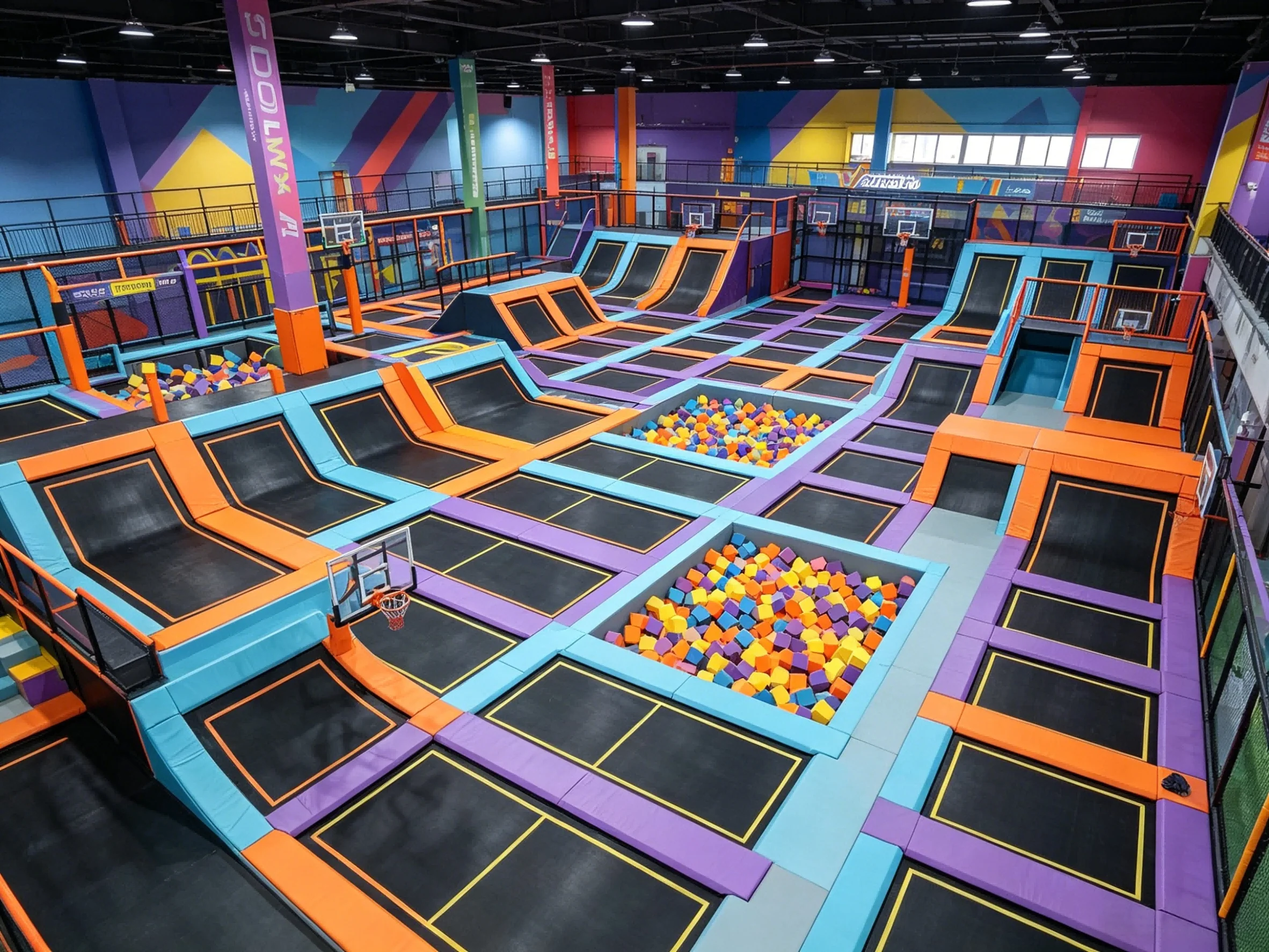 Luxury Kids Indoor Playground, CE Certified Commercial Ninja Obstacle Course, Cyberpunk Theme Amusement Equipment