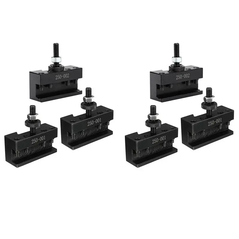 

AB42-6 Pcs Quick Tool Change Holder Turning Facing Lathe Parting Blade, 4 Pcs 250-001 & 2 Pcs 250-002