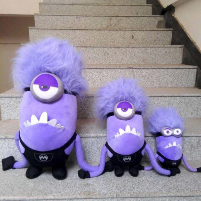 Despicable Me Movie Peripheral Little Yellow Man Plush Doll Fun Cute Anime Purple Minions Stuffed Toys Xmas Gifts for Kids