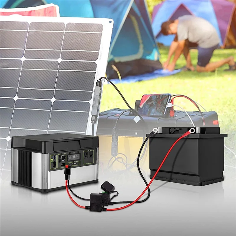 

ABIB - двойной положительный отрицательный держатель предохранителя в стиле ATC, провод 10AWG с кольцевыми клеммами и разъемами 45A для автомобилей