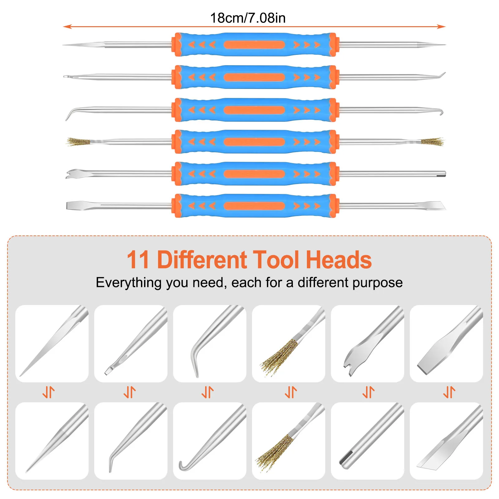 NEWACALOX 6Pcs Desoldering Aid Tool Kit Soldering Aid Assist Tools PCB Cleaning Kit Repair Tool Electronic Heat Assist Set