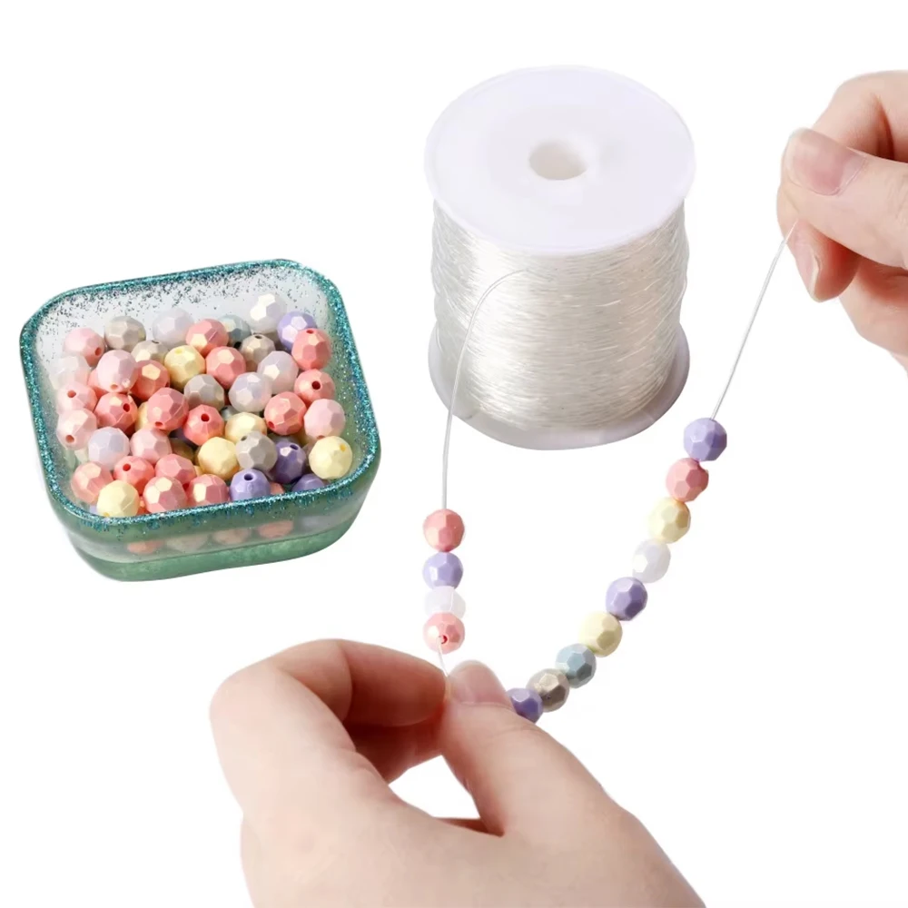 50M / Roll Strong Elastic Cord Beading Crystal Beading Cord For Jewelry Making DIY Seed Beads Pony Beads Bracelets