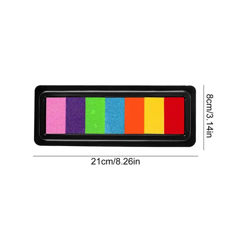 Almofadas de tinta para crianças 7 cores almofada de carimbo de dedo macio multifuncional seguro pintura de dedo graffiti almofada de tinta fácil limpo diy artesanato