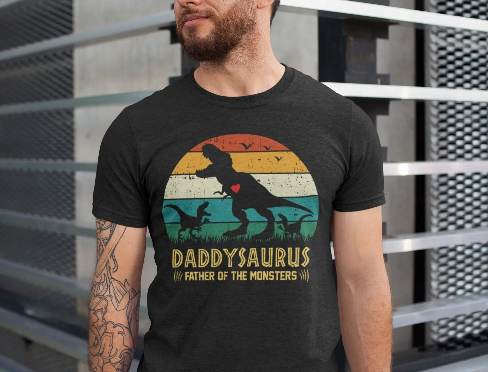 Camiseta Daddy Saurus, regalo de Daddysaurus Papasaurus Dad Dinosaur para el día del padre, cumpleaños