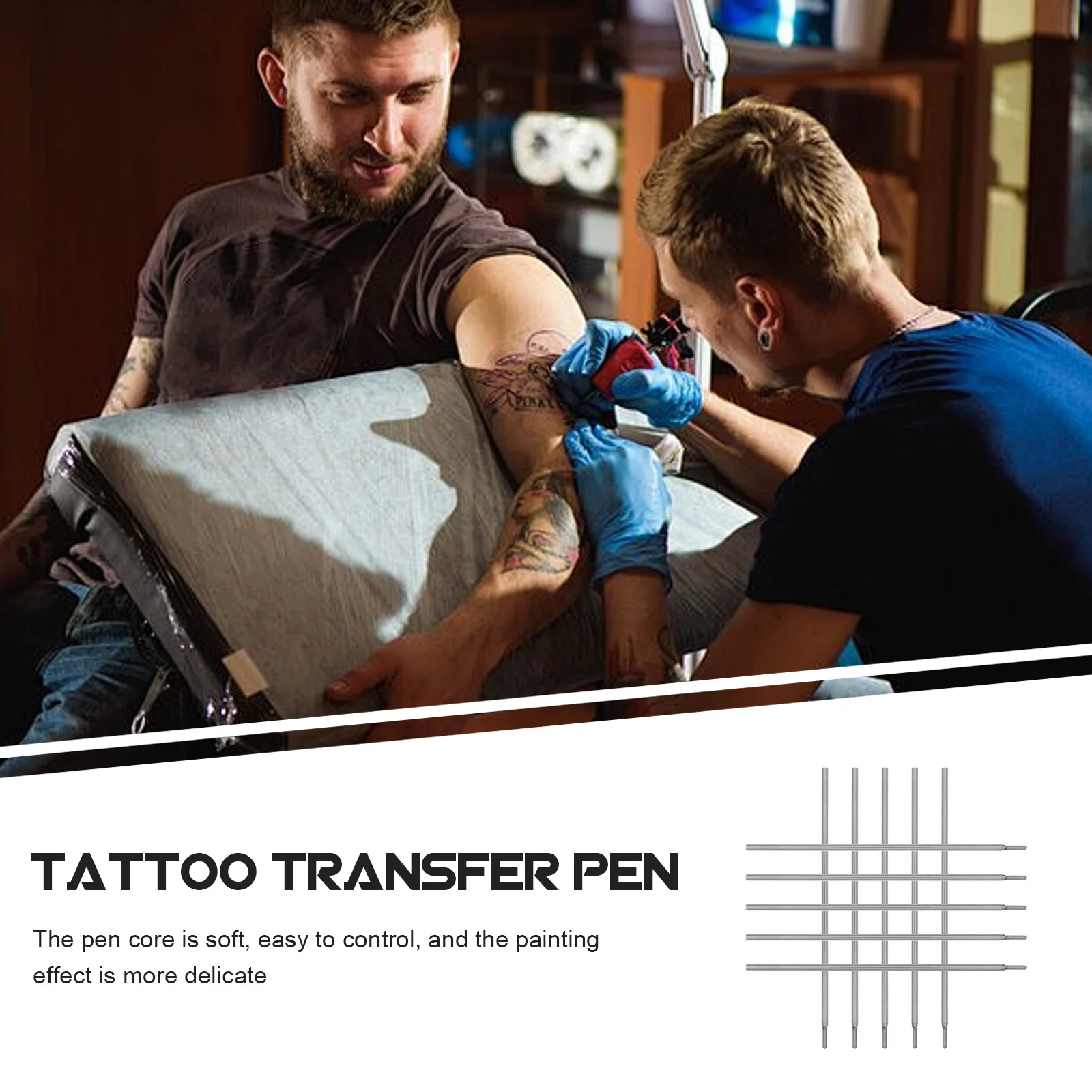 10 قطعة قلم استنسل الوشم سبائك الألومنيوم الجسم إعادة الملء نقطة متوسطة لعلامات الجلد الجمال ماكياج الفنانين الوشم #4