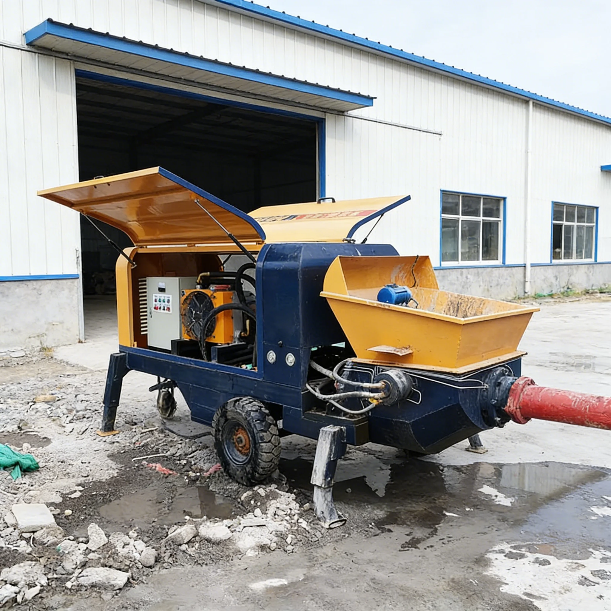 High Efficiency Electric Concrete Pump For Urban Building Sites Energy Saving Motor For Cost Reduction