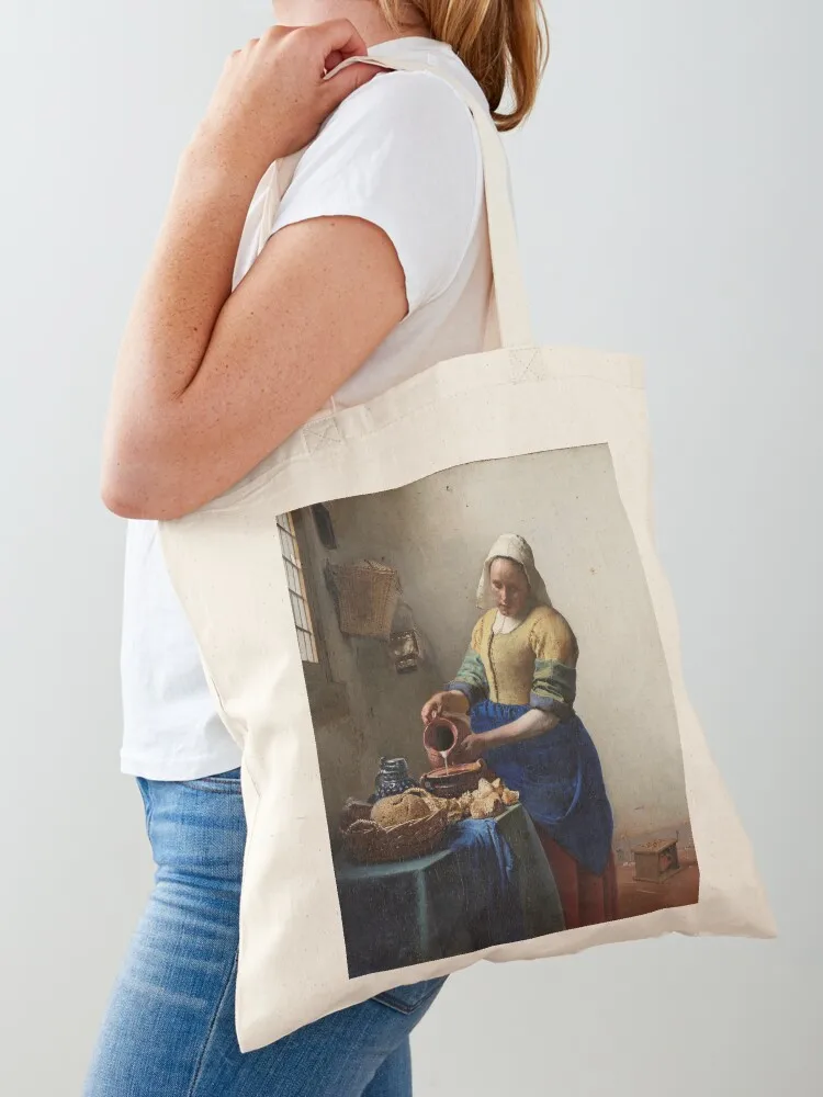 The Milkmaid - Johannes Vermeer 1660 Tote Bag bags luxury women Big bag Big bag women Gift bags