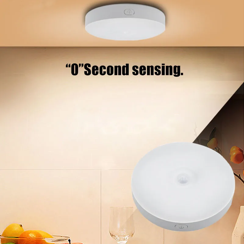 LED Night Light with Motion Sensor Magnetic Body Sensor Light USB Rechargeable Home Bedroom decoration Wine Cabinet Wardrobe