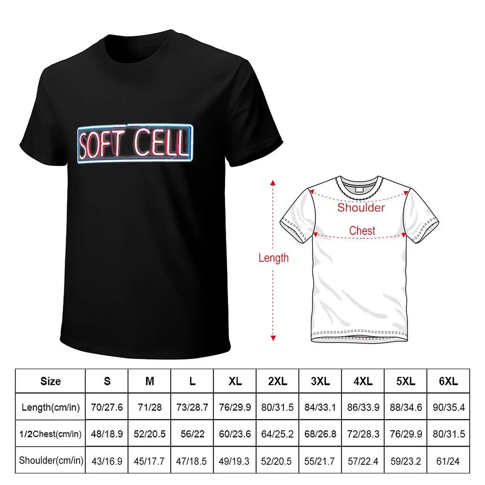 Soft Cell T-Shirt customs design your own oversized graphic tee vintage t shirts summer tops Men's t shirts