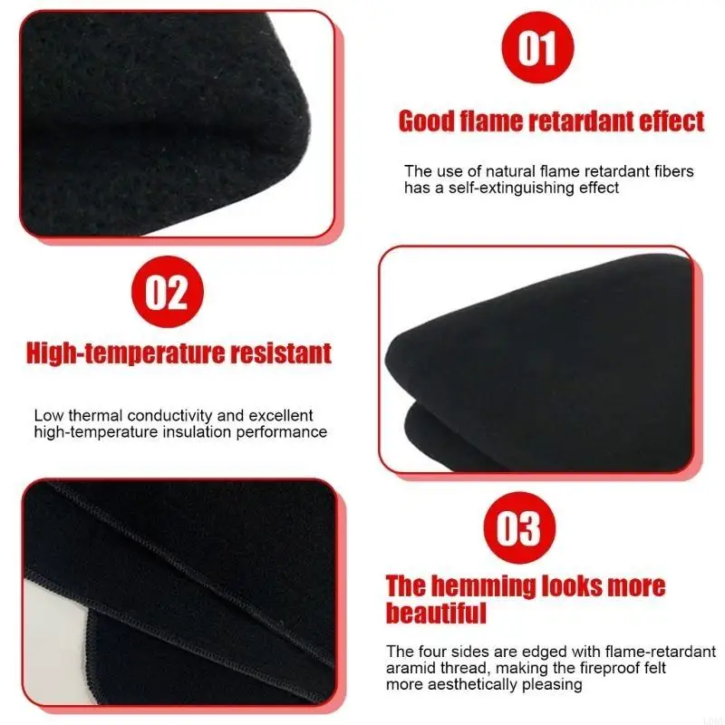 Cobertor soldagem à prova fogo universal, construção fibra carbono 100cm x 100cm, resistente ao calor para e uso