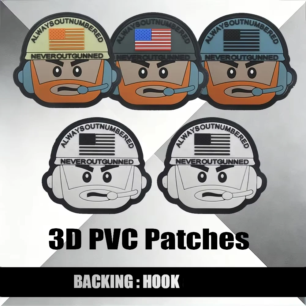 

Тактические нашивки на рукава для любителей бороды, с американским флагом, 3D ПВХ, для рюкзаков, для снаряжения и оборудования для активного отдыха