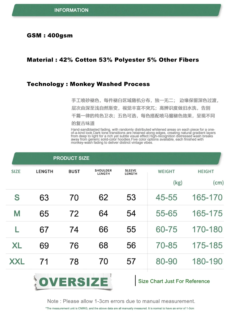 ZODF Retro Winter 400gsm Monkey Washed Fleece Zipper Hoodie Unisex Boxyfit Distressed High Street Hooded Jackets Outwears HY1330