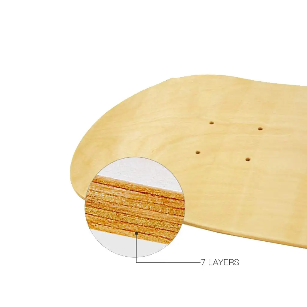 Dek Skateboard Kosong Dek Tendangan Ganda Skateboard Cekung Dek Skate Longboard DIY Skateboard Kayu Kosong Belat Skate Kosong