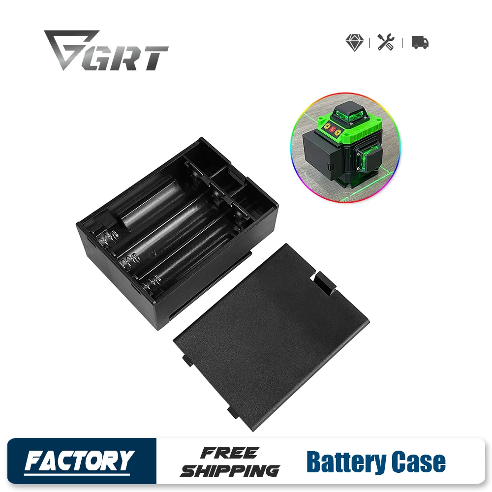 Laser Level Battery Box Install 3 AA Batteries for 12 Line 16 Lines Leveling Tool Laser Battery Shell Nivel Laser