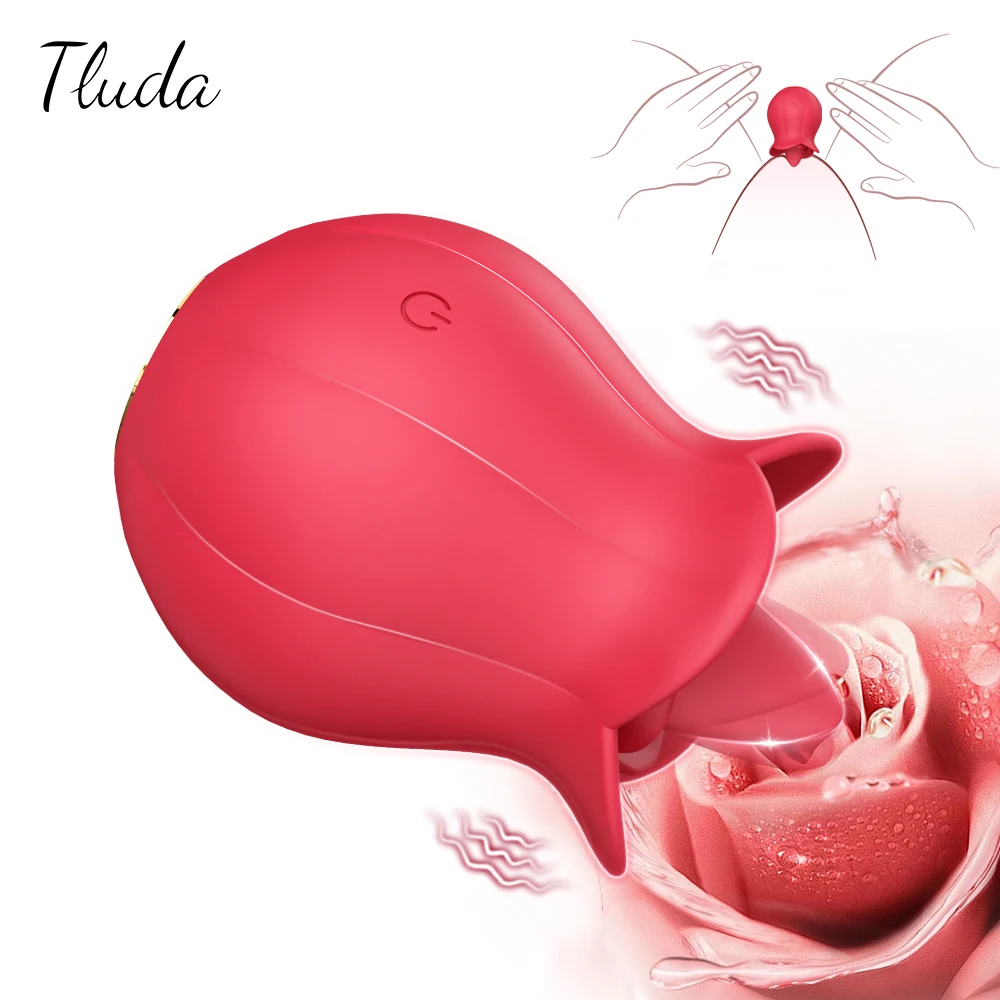 Tongue Licking Vibrator for Women Wiggle Tongue Clitoris Stimulator Nipples Vibrator Female Mastubrator Adult Sex Toy for Women