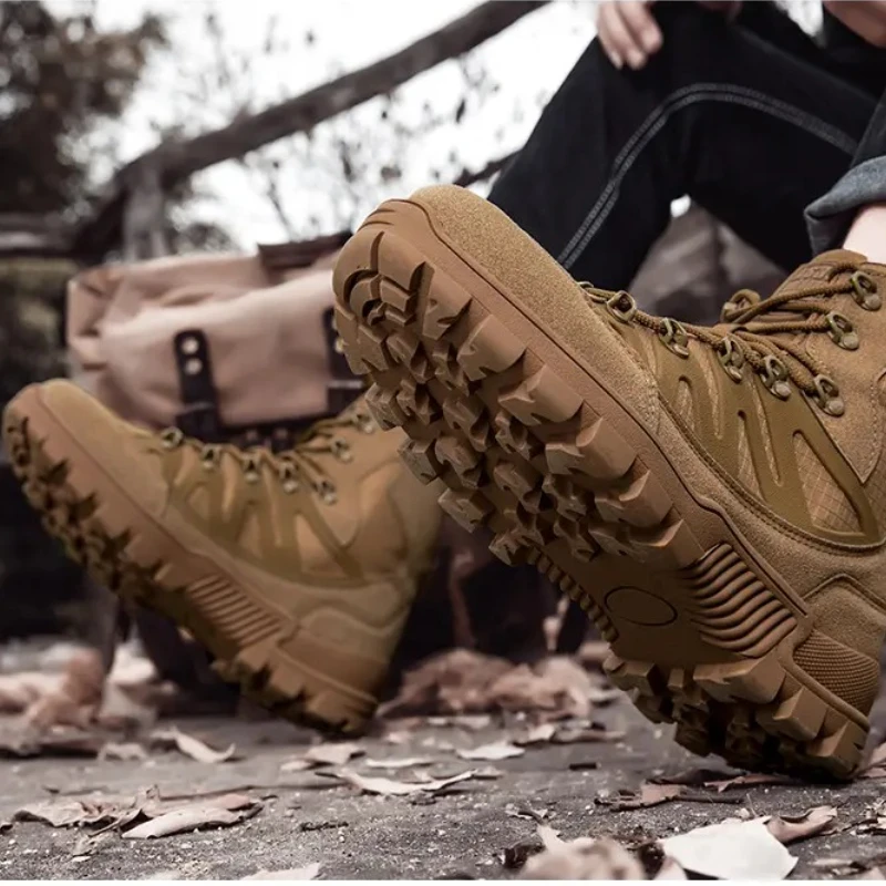 أحذية عسكرية تكتيكية كبيرة الحجم عالية الجودة غير قابلة للانزلاق مقاومة للاهتراء ومقاومة للأوساخ أحذية تدريب خارجية 39-47 ياردة 806