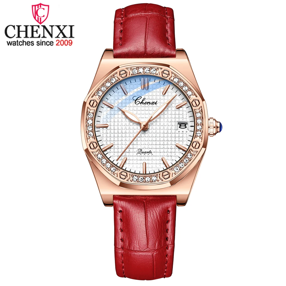 CHENXI Brand Women Quartz Watches Leather Ladies Waterproof Bracelet Wristwatches Fashion Luxury Creative Women Watch Gift