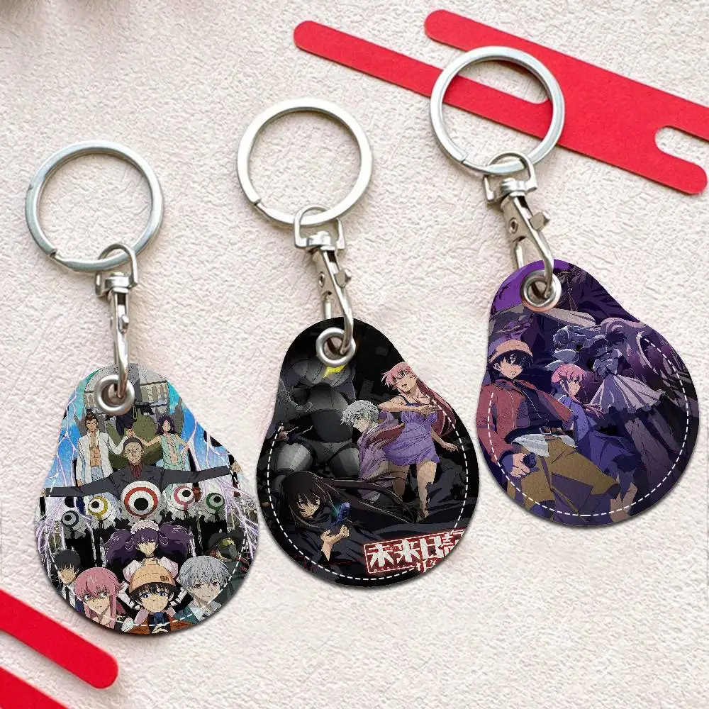 أنيمي الشكل ميراي نيكي المستقبل مذكرات الباب التحكم في الوصول المفاتيح فندق الأسرة الوصول مفاتيح الغطاء الواقي بطاقة الهوية الموجودة في قاعدة المفتاح #2