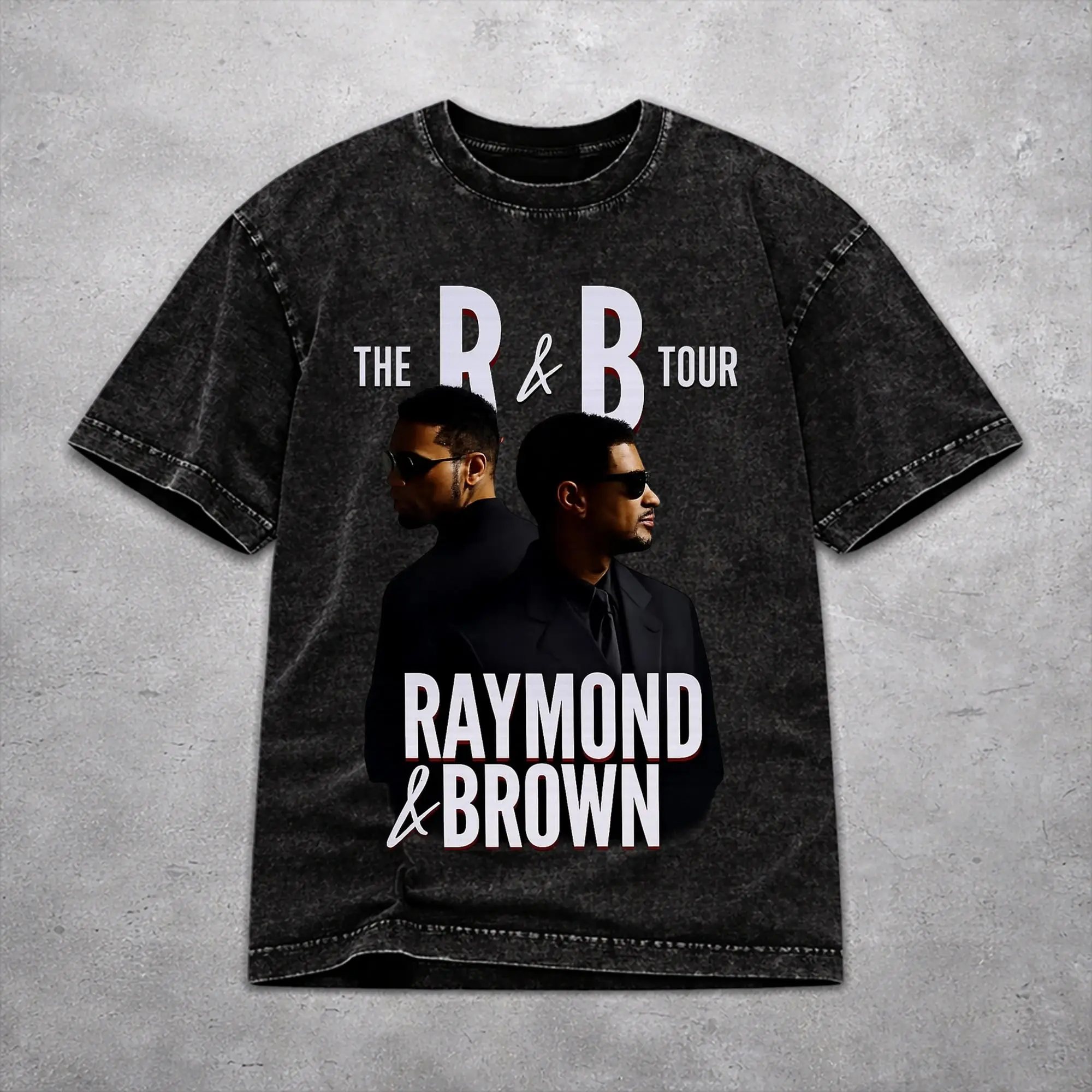 Men Women Wased T-shirts Chris Brown Usher R&B Tour 2026 Print Shirt Outfit High Street  Tee Shirt
