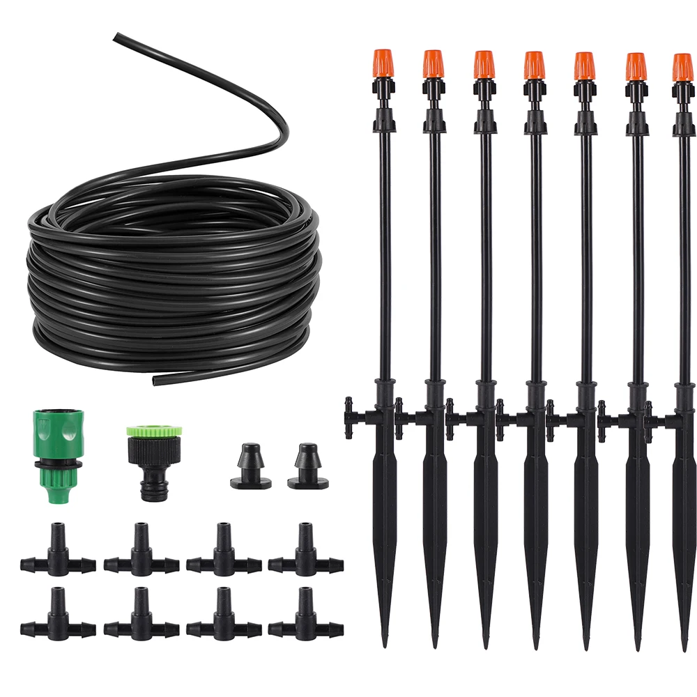 

10/15m Automatic Micro Drip Irrigation System Garden Irrigation Spray Self Watering Kits With 360 Degrees Adjustable Dripper