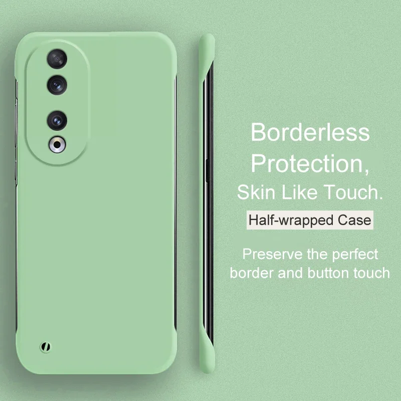 Ultra Thin Candy Color Borderless PC Hard Case For Huawei Honor 90 70 60 50 30 Pro Lite SE Luxury Half-wrapped Case Cover Coque