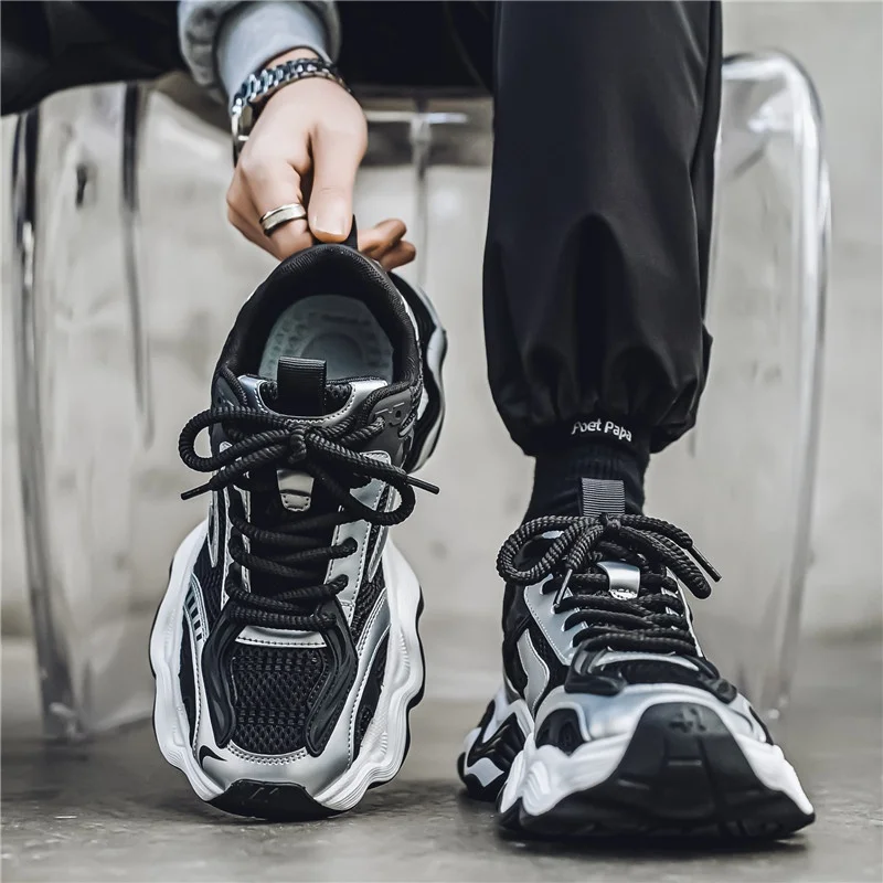 

Men's Dad Shoes Summer 2026 New Thick Bottom Anti-slip Unique Design Sports Youth Running Casual Trendy Shoes Breathable Wear...