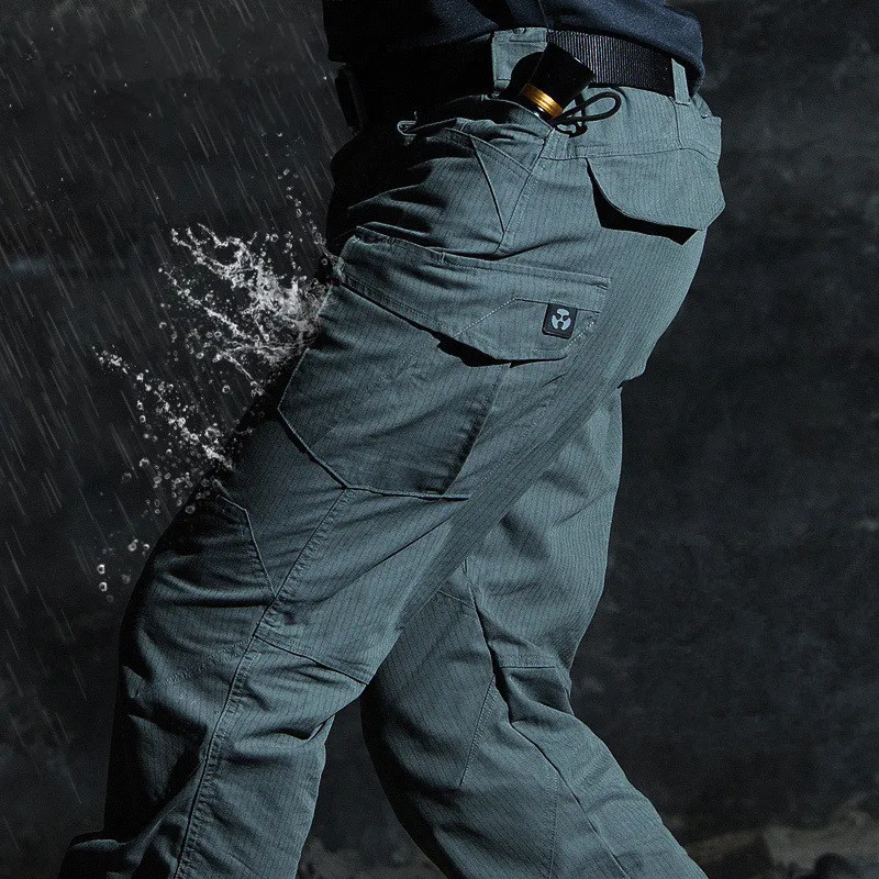 

Men's Waterproof Tactical Military Pants SWAT Special Army Combat Cargo Pants Multi Pocket Rip-Stop Long Trousers Plus Size 2XL