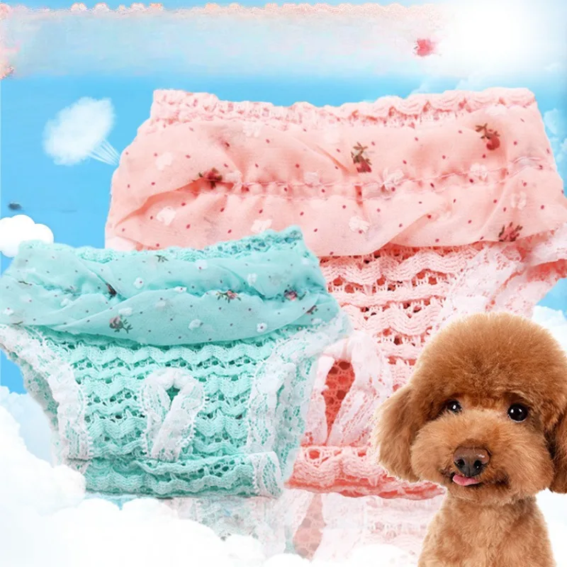 

Pet clothes Physiological pants Teddy Bigbear menstrual estrus anti-sao pants Strawberry polka dot dog cat chiffon panties