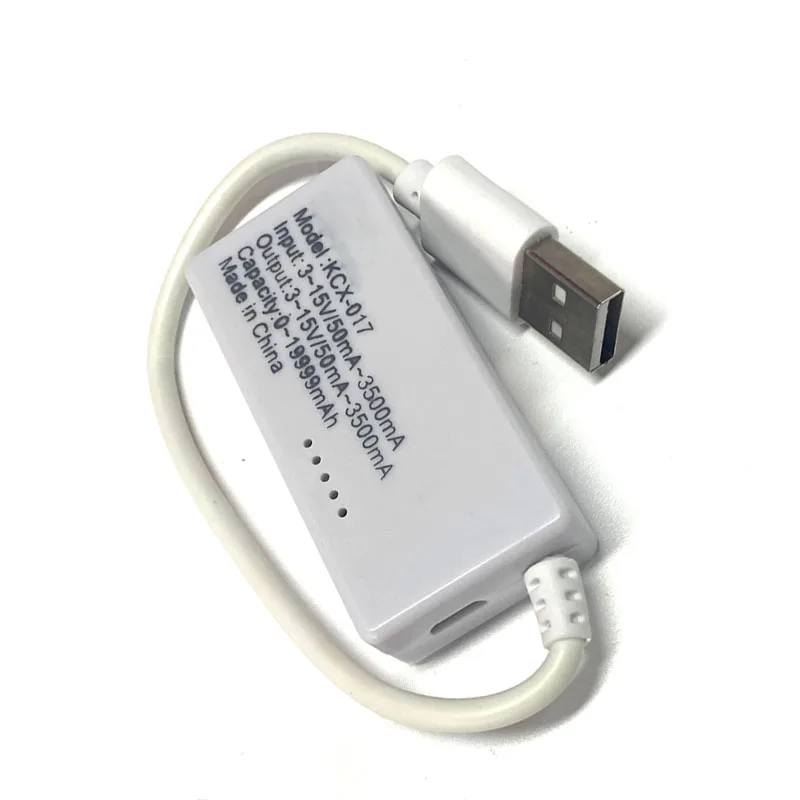 Witte Staart Usb Stroom En Spanning Meter Monitor Tester Tester Mobiele Telefoon Opladen Mobiele Power Capaciteit Meting