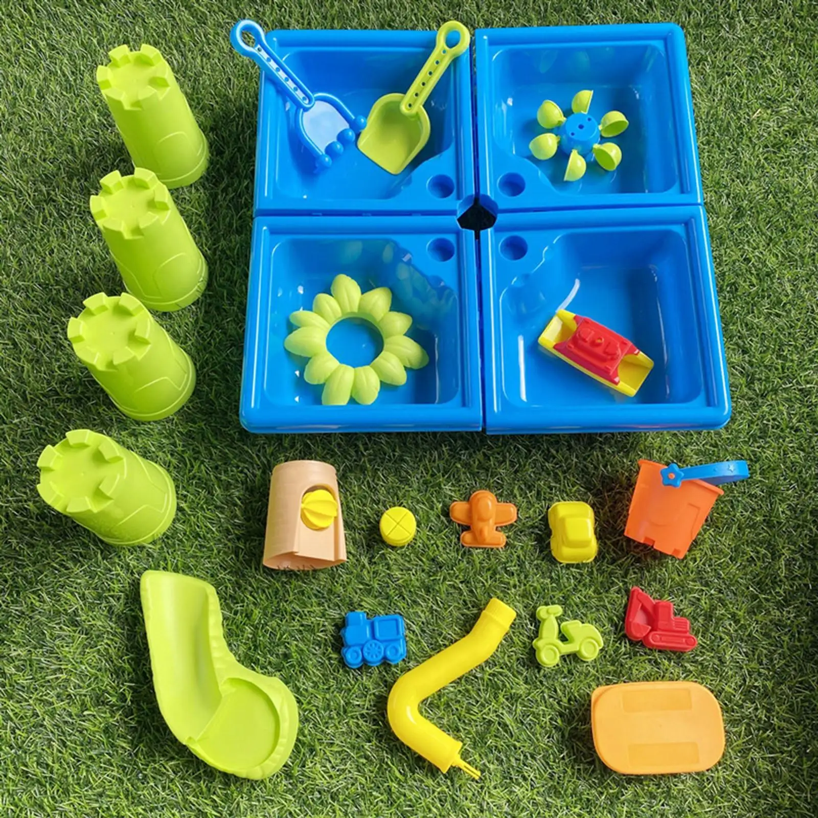 Table de jeu sensorielle d'activité de Table d'eau de sable pour enfants, jouets de plage, Table de bac à sable, Table d'eau, pour les tout-petits d'extérieur de 3 à 5 ans