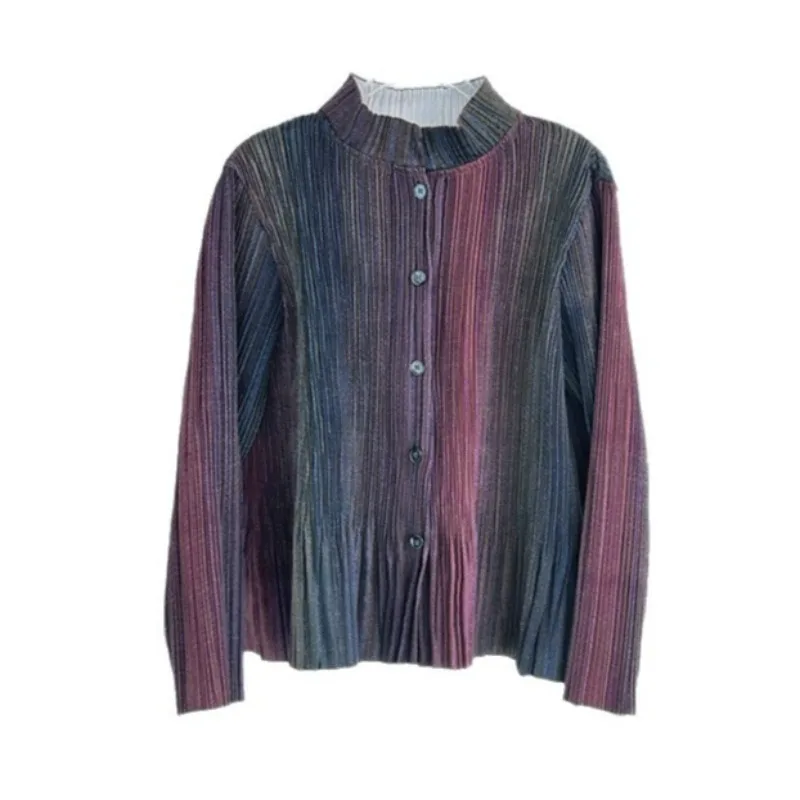 مياكي جديد اليابانية الرجعية مطوي قميص المرأة مزاجه الأدبي الحضري بسيط فضفاض سترة غير رسمية التجاعيد خالية مكتب ارتداء