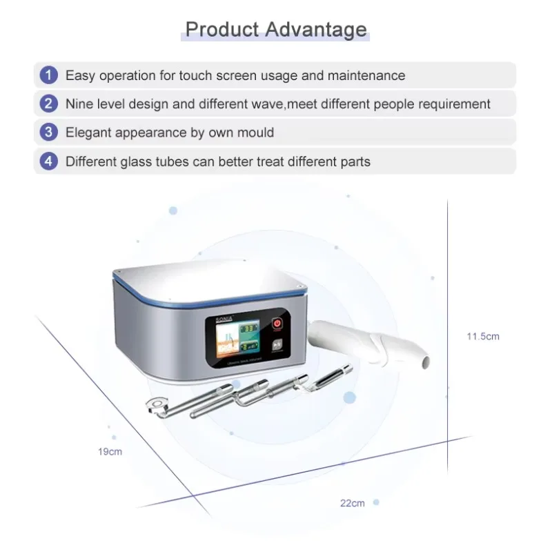 Factory Supply High Frequency Instrument Face Skin Care Waterproof Digital Touch Screen Aluminium Alloy Frame Desktop