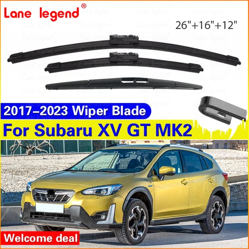 Imagen 1 del producto Juego de limpiaparabrisas para Subaru XV GT MK2 2017 - 2023 Crosstrek Hybrid e-BOXER parabrisas delantero trasero 2018 2019 2020 2021
