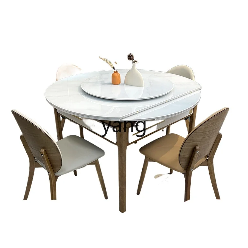 

LH Original Wood Extendable Round Solid Wood Dining Table Mahjong Machine Fully Automatic Home Use
