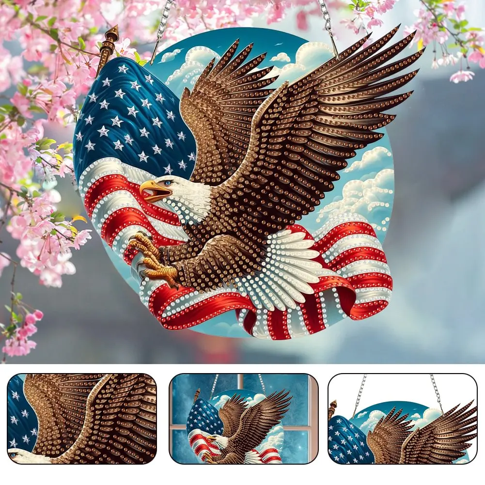 5D Diamond painting Big Pendant  23*24cm Hawk Handmade Hobby Material Packs Products Ornament Large Pendant Dot Drill Draw DIY
