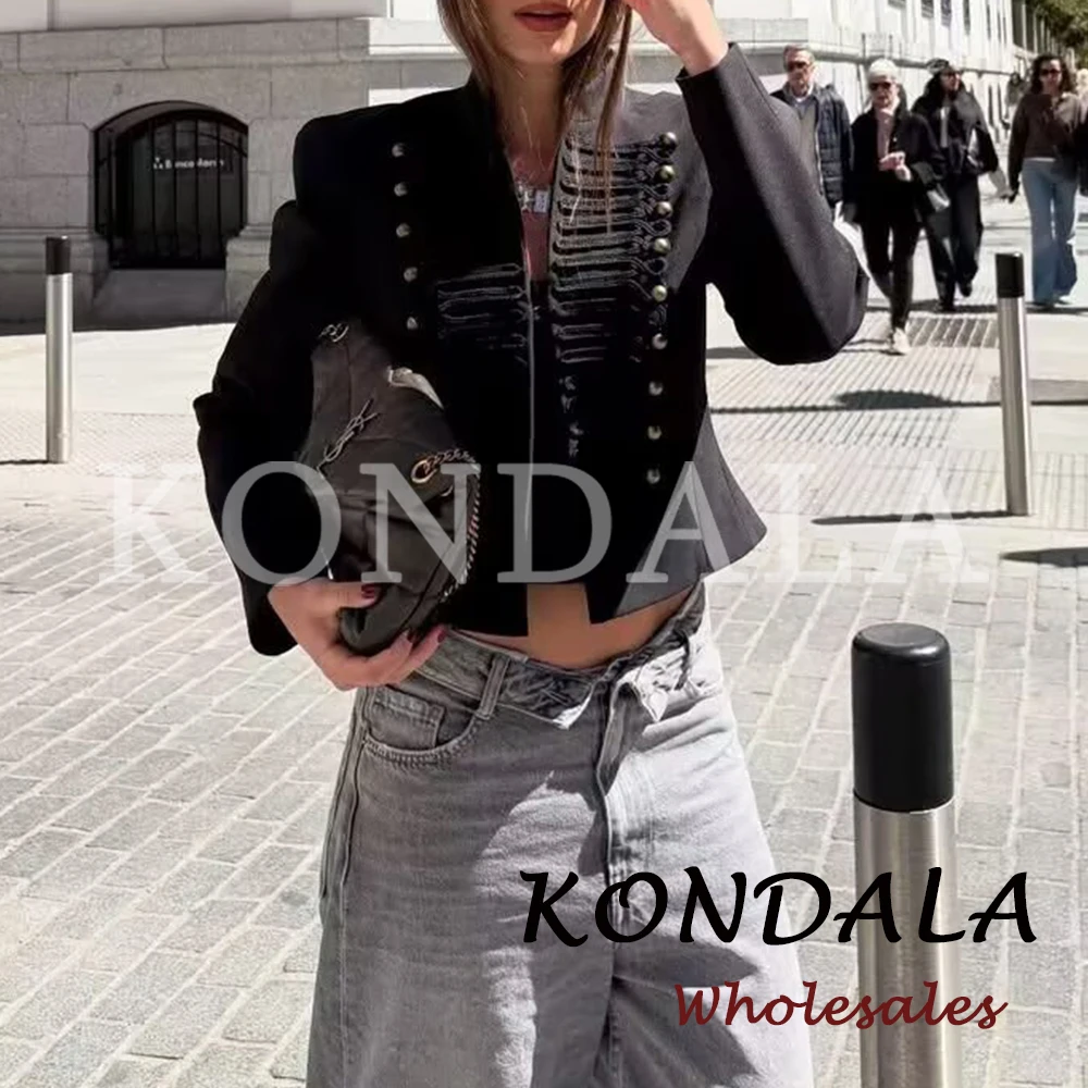 

KONDALA: Элегантный женский пиджак для офиса, модный деловой жакет, весенняя верхняя одежда, уличный стиль, люксовая куртка 2026
