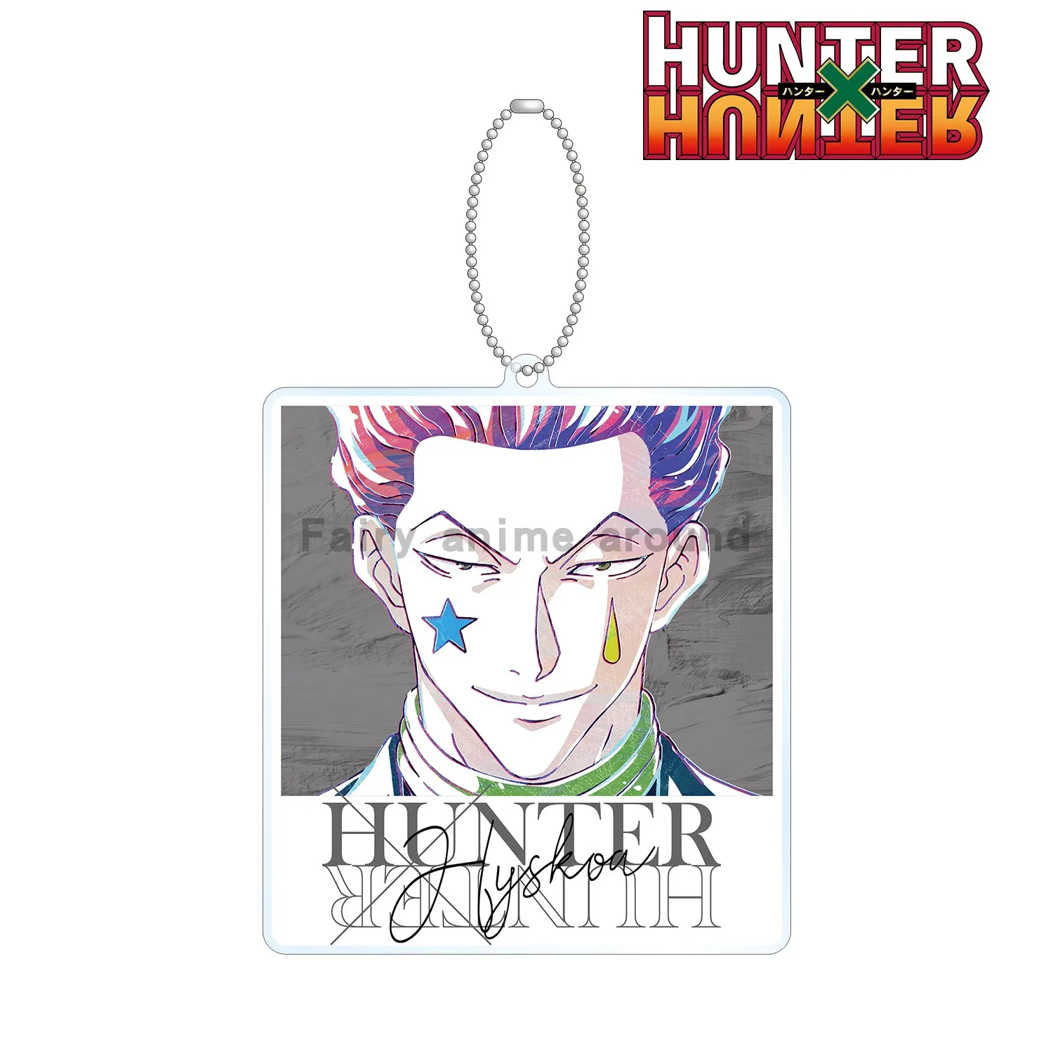 Anime Keychain Doll Feitan Portor Chrollo Lucilfer Machi Hisoka Acrylic Keyring Pendant for Gift