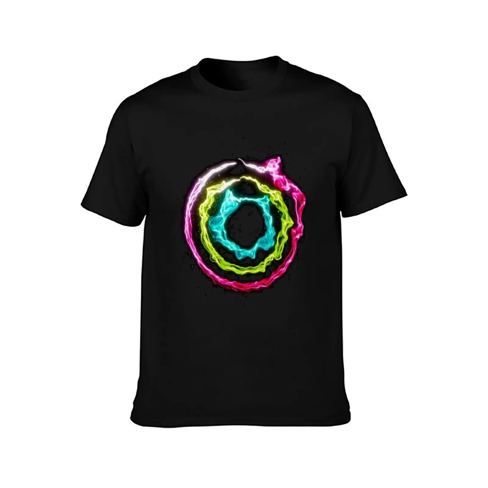 Activity Rings Complete T-Shirt, Summer Casual Cotton Tee, Oversized Streetwear Tops, Vintage Graphic Print, Unisex Men Women