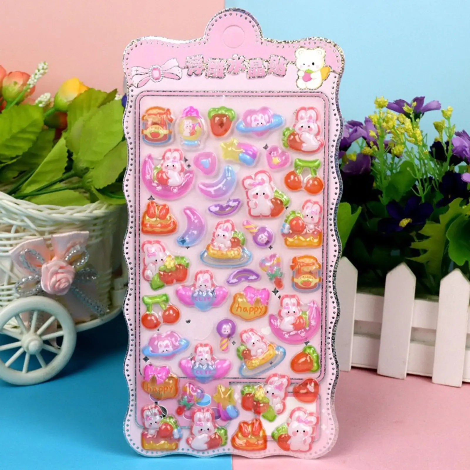 3D Stickers Aesthetic Decorative Stickers 7 Sheet Journaling Decals For Phone Case Notebook Scrapbooking Journal Laptop Craft