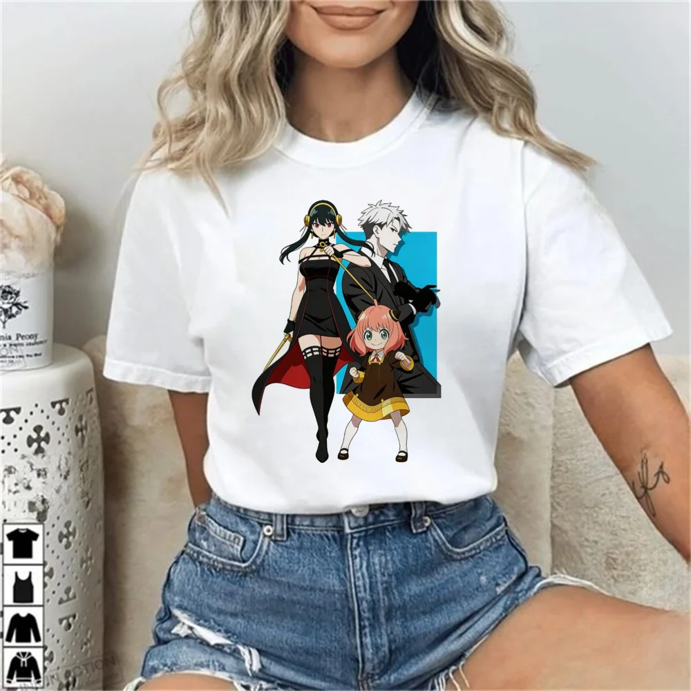 Spy x Family t shirt teen kawaii Psychedelic scene  2000s 80s tshirt baddie party Psychedelic cute alternative