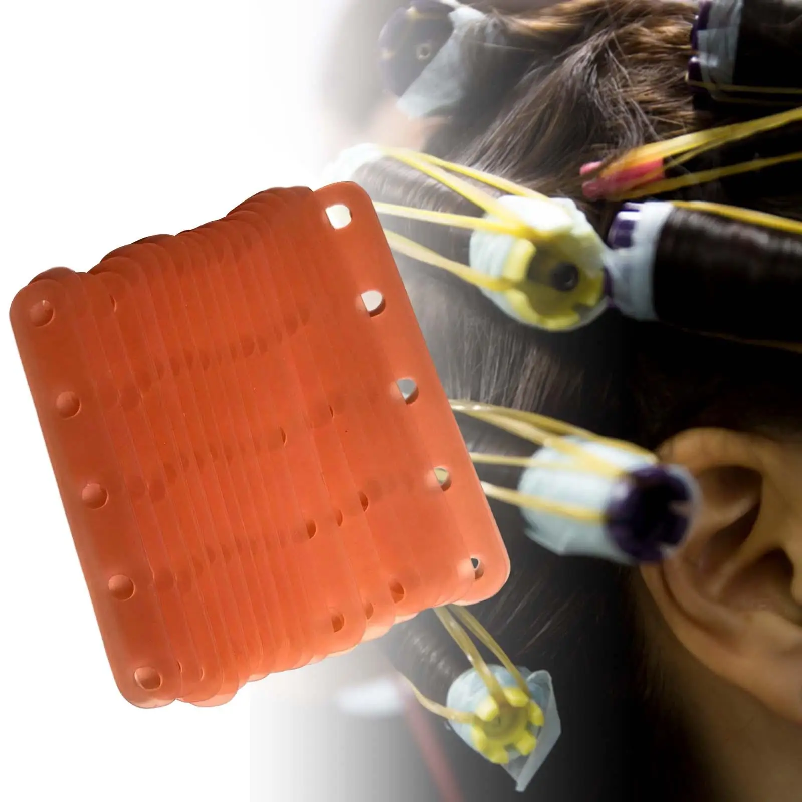 20x herramienta para el cabello de salón, gomas para rizar, bandas para mujeres y niñas, varillas de ondas calientes