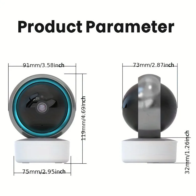 كاميرا ذكية داخلية 5G ثنائية النطاق Wi-Fi HD وعرض عن بعد لتطبيق PTZ ​ ​ رؤية ليلية ​ ​ 2 طريقة الصوت