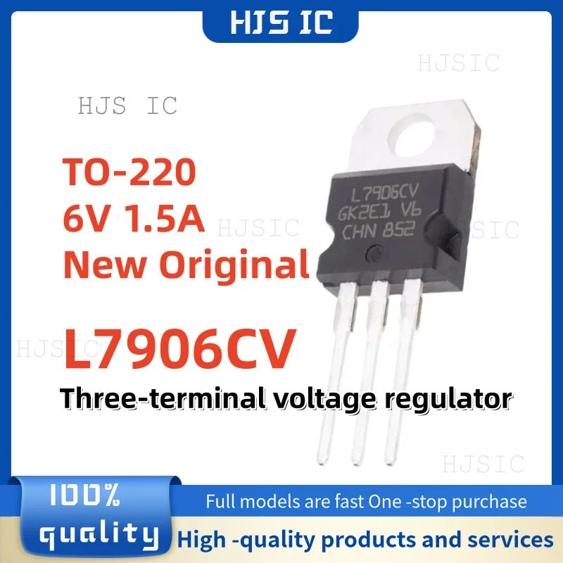 10-20-50PCS 100% New Original  L7906CV L7906 7906 TO-220  6V 1.5A Three-terminal voltage regulator tube In Stock