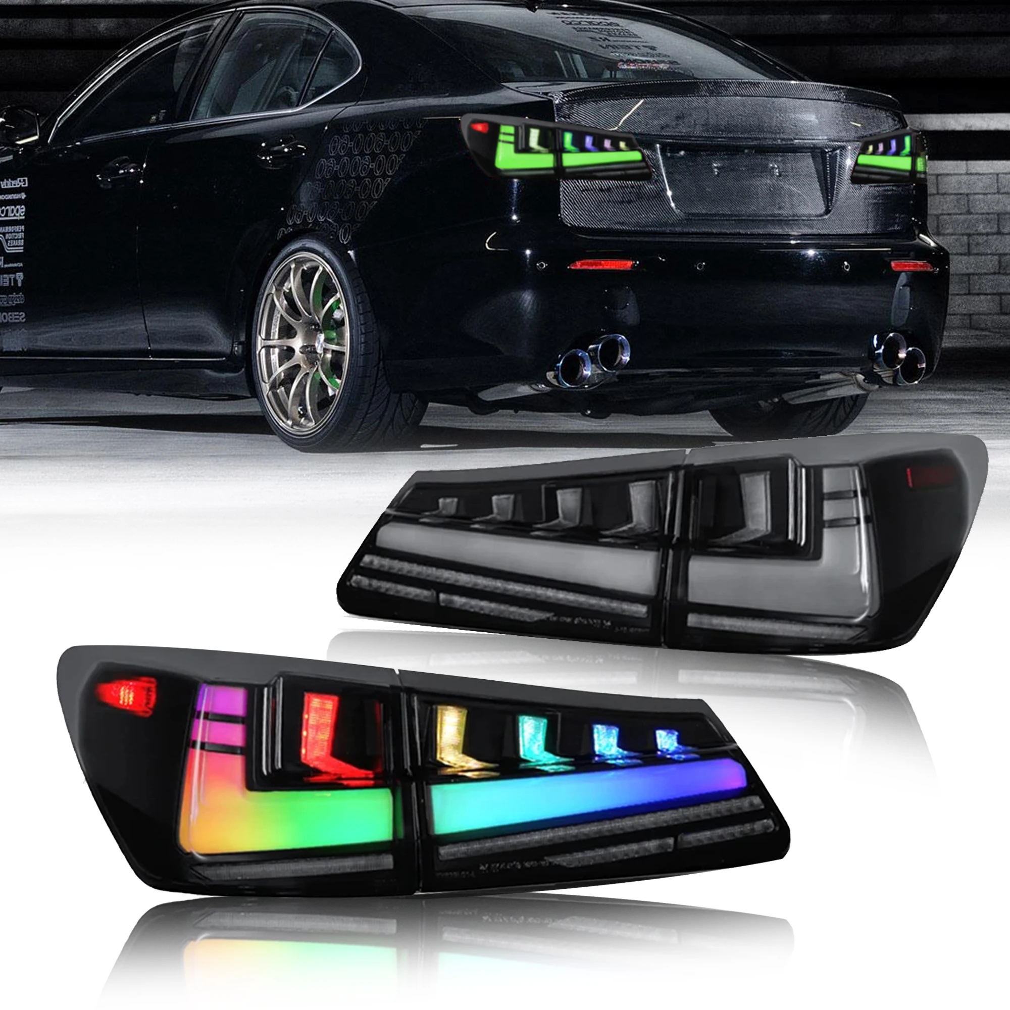 

RGB Style Full LED Tail Lamp 2006-2012 IS250 IS350 ISF For Lexus IS Led Tail Light With Sequential Auto Parts