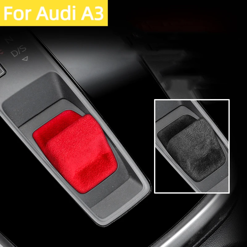 

Gear Shift Knob Cover Suede Car Wrap Gear Shift Collars Case For Audi A3 S3 RS3 8Y GY Auto Interior Accessories