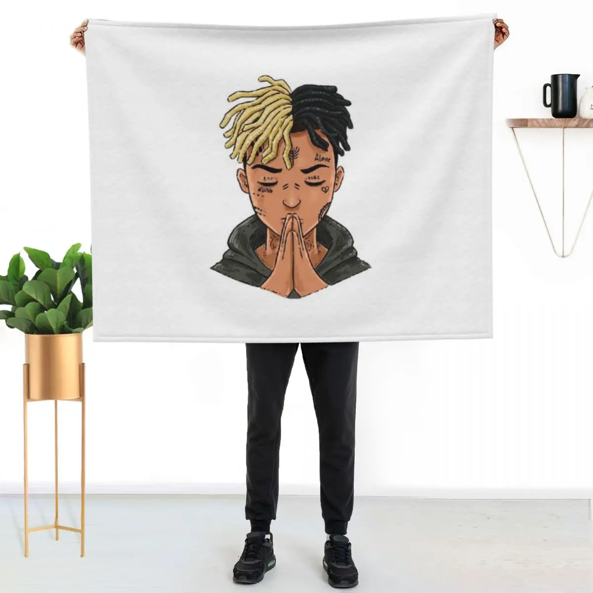 XXXTentation draw cartoon RIP legend Rap Throw Blanket for sofa Decorative Beds Tourist Flannel Luxury Throw Luxury Blankets