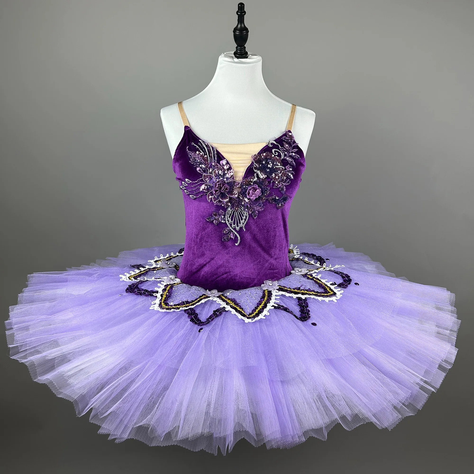 

New Professional Ballet Tutu Purple White Swan Lake Tutu Ballerinas Adult Women Performance Dance Wear Ballet Wear Dance Costume