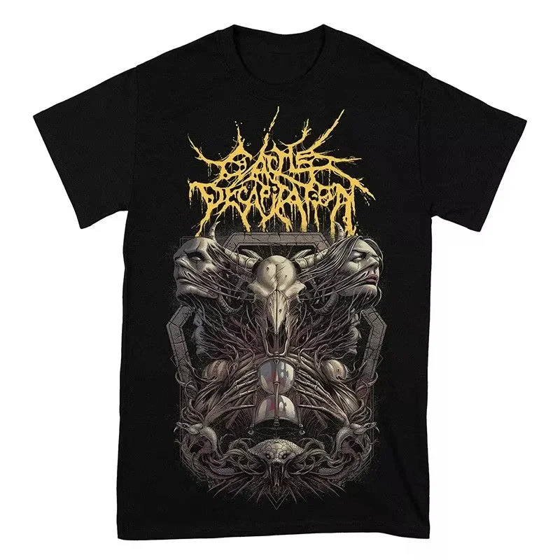 2025 Primera Banda Negro Oro Serie Dark Rock Camiseta Manches Courtes En Coton Imprimé De Marque Tendance Américaine